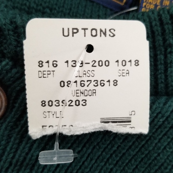 Gulf Traders Classic Men's Green Quarter Button Pullover Sweater Sz. XL NEW - Picture 7 of 11